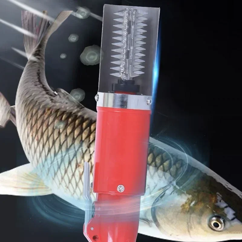 Commercial 120W Electric Fish Scaler Cleaner Fish Remover Cleaner Battery Descaler Scraper Waterproof Seafood Knife Tool Kitchen