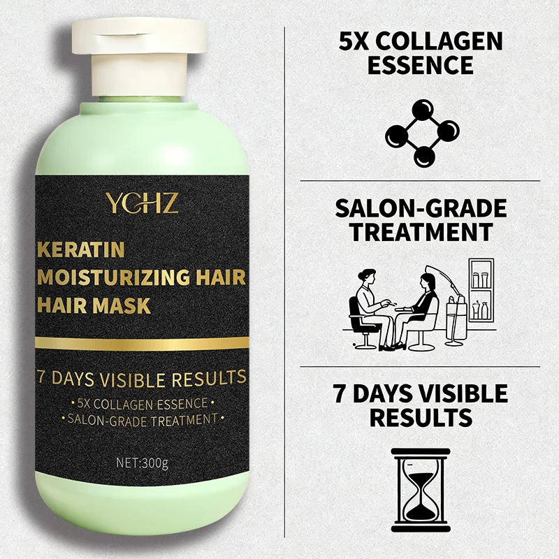 قناع الشعر السحري بالكيراتين، يحتوي على الكولاجين - العناية بالترطيب والإصلاح، يجعل الشعر أملسًا حريريًا، ويعزز حيوية ولمعانًا، ومناسب للشعر الطبيعي وجميع أنواع الشعر #2