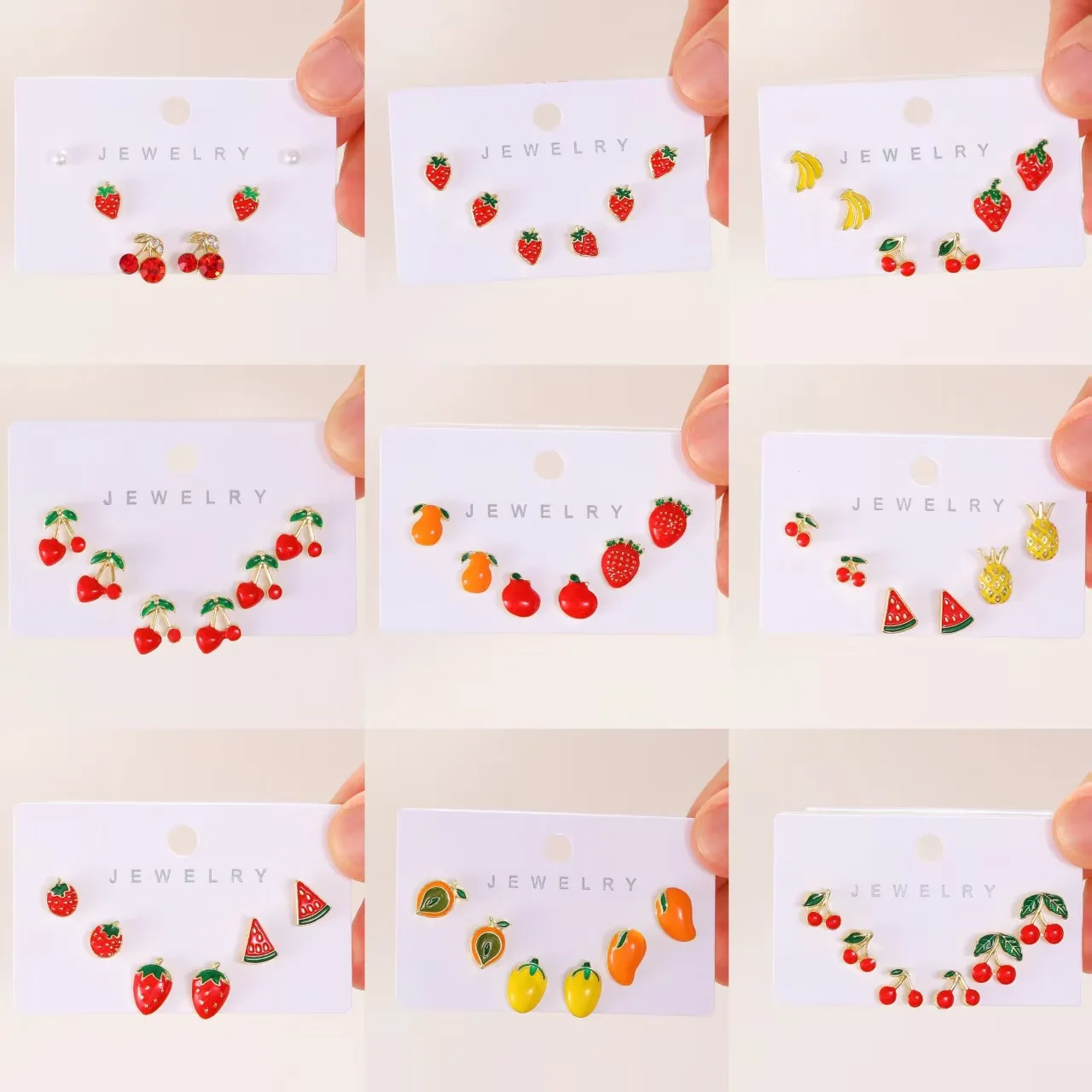 925 Silver Needle Korean Fashion Fruit Earrings For Women Jewelry 2026 Trending New Summer Apple Strawberry Cherry Earrings Set