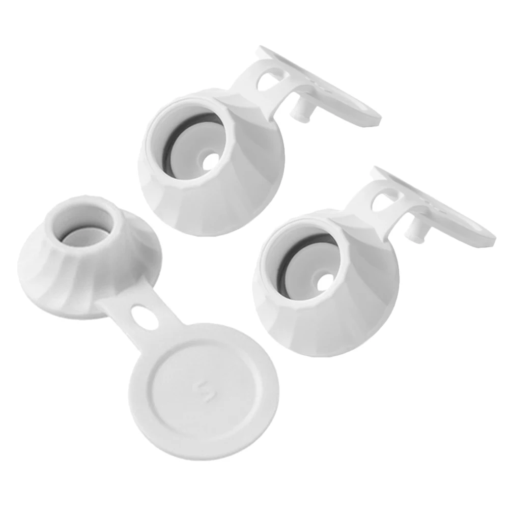 

3 Pcs Inverted Bottle Cap Jar Lid Covers for Shampoo Dispenser Condiment Lids Replacement Bathroom