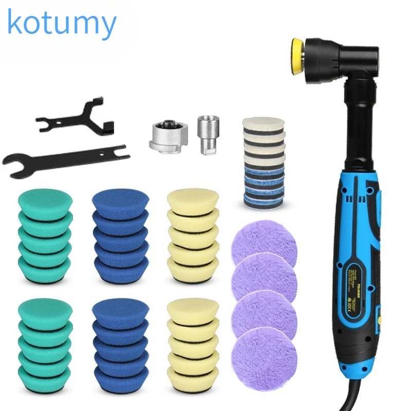 KOTUMY Electric Car Polisher 110V/220V 2 Inch Dual Action Orbital Rotary Spot Sander for Auto Waxing Sealing Glaze
