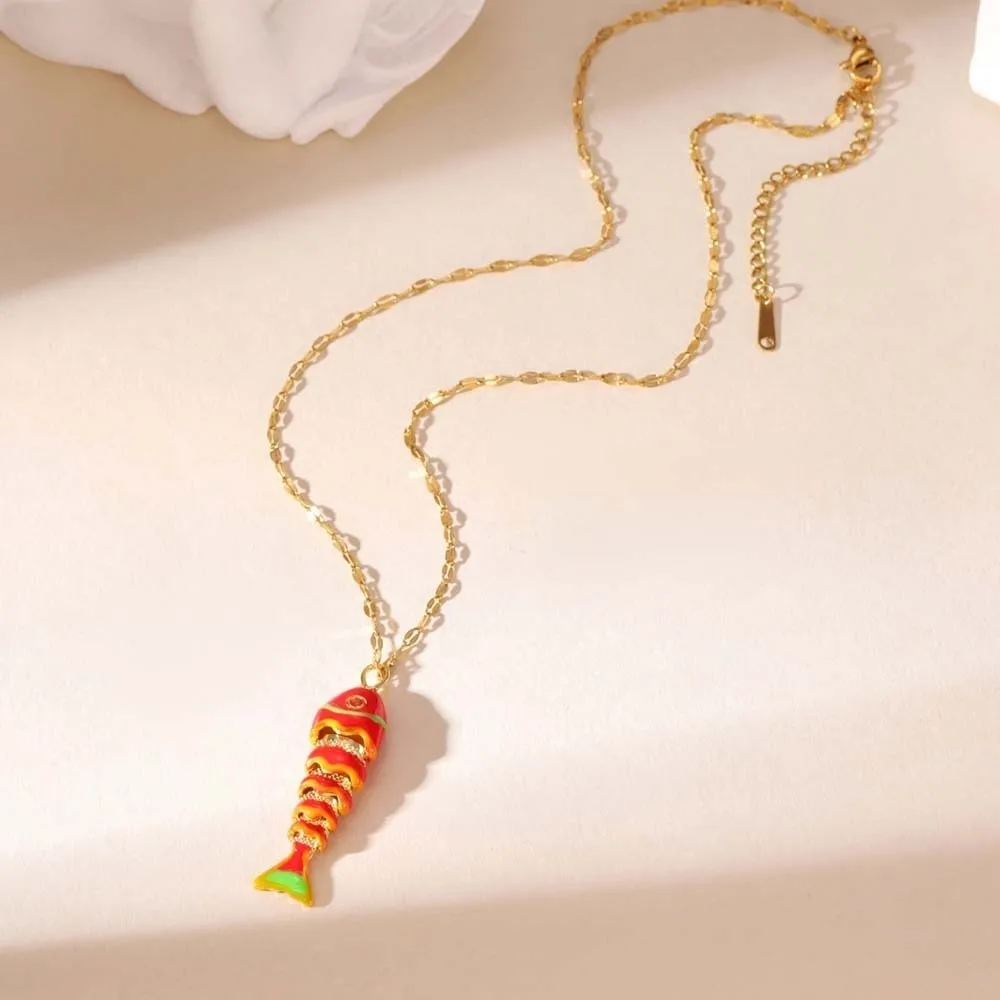 Carp Plated Enamel Fish Charms 3D Jewelry Accessories Movable Mini Metal Fish DIY Pendants Creative Drip Oil Fish Men