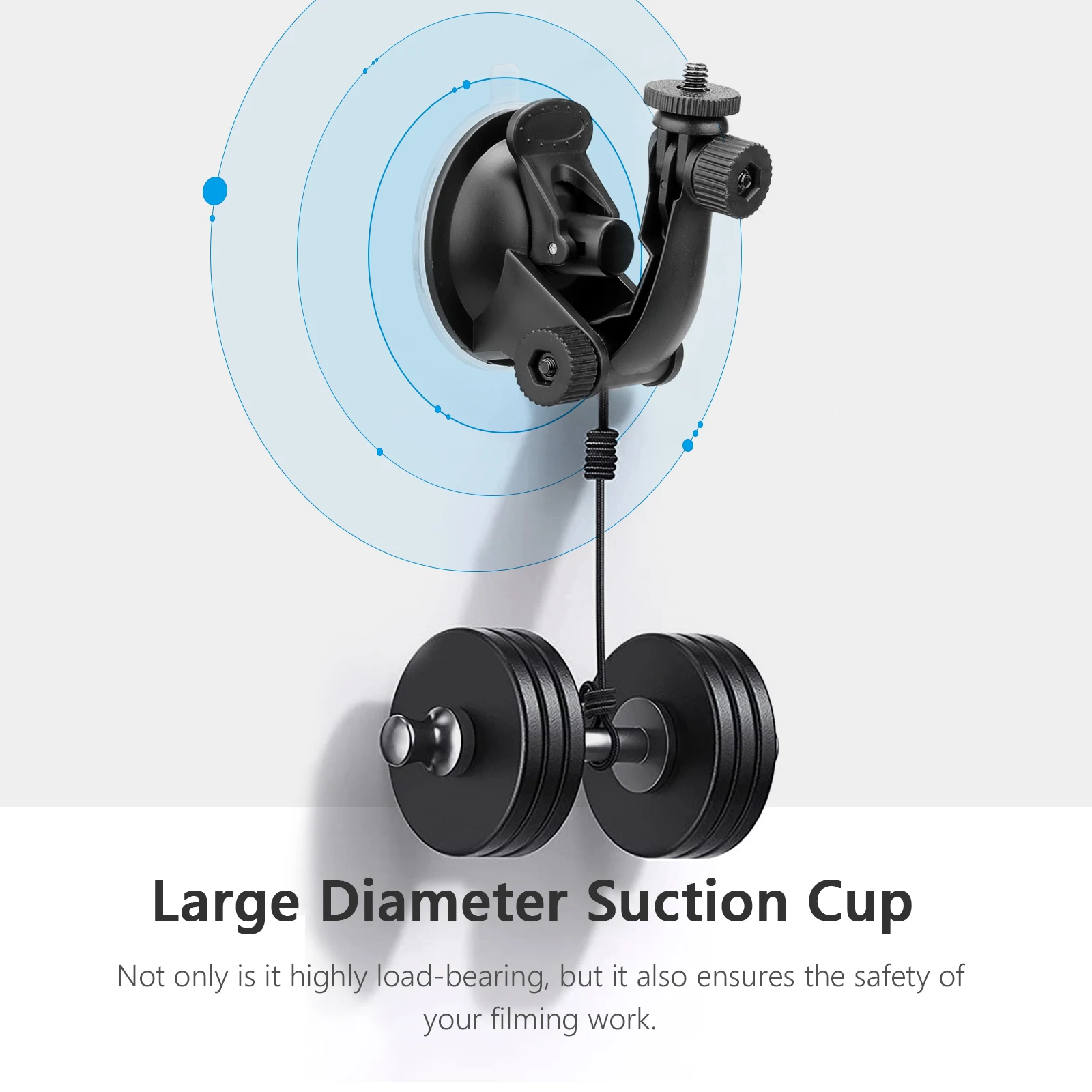 Vamson for Insta360 X3 Accessories Car Bracket Glass Suction Cup Action Camera Sport Mount for Go Pro Hero 11 10 9 Accessories