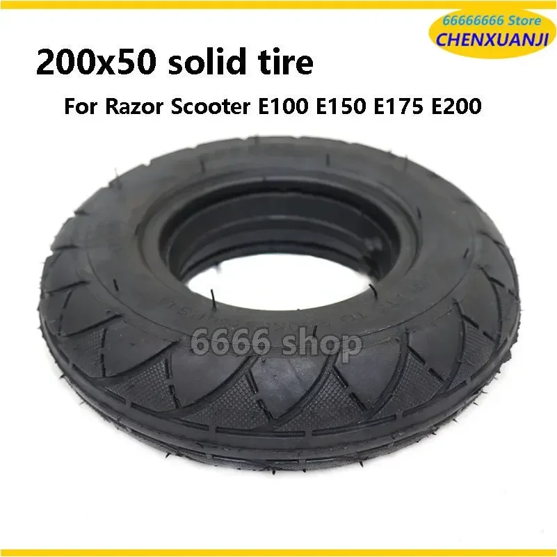8-дюймовый электрический скутер, сплошная шина 200x50, шина для Razor Scooter E100 E150 E200 eSpark Crazy Cart, скутеры
