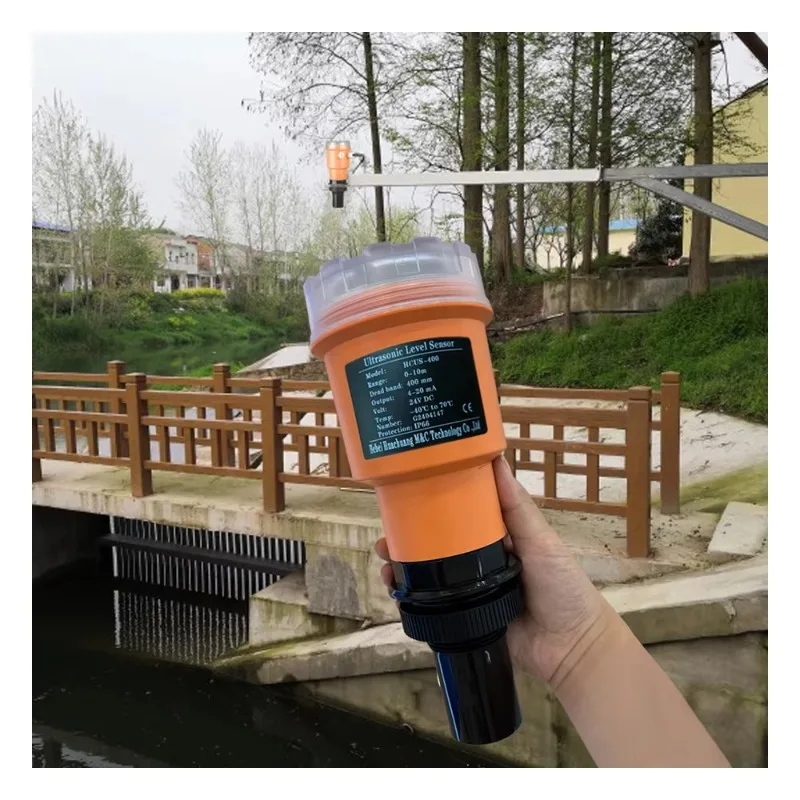 4-20 Ma RS485 Ultrasonic Tank Level Sensor & Transmitter with Display 0.1% Accuracy PVC/Aluminum Alloy Level Gauge
