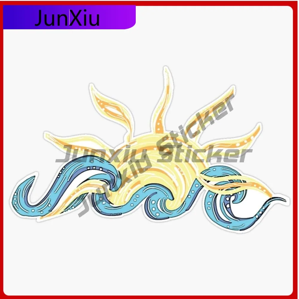 

Ocean And Sun Beach Gifts Trendy Cute Vinyl Waterproof Sticker Car Laptop Wall Window Bumper Decal Accessories Truck Camper Pvc