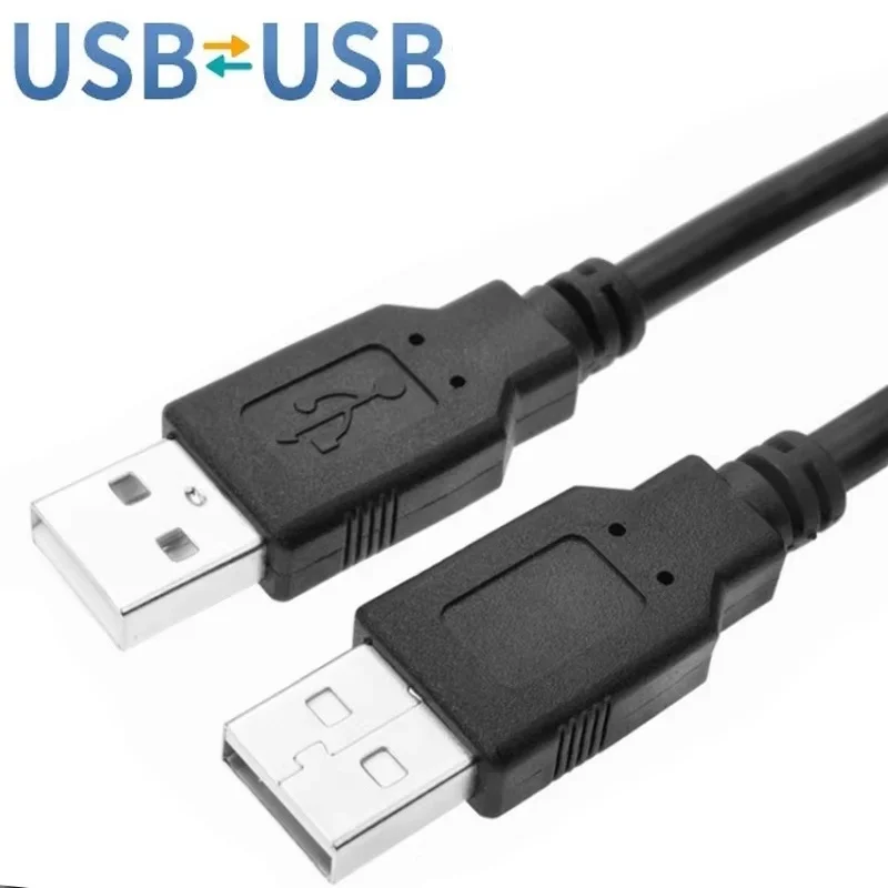 1.5m USB A Male To USB Male Dual USB2.0 Extension Cable For Radiator Hard Disk Webcom Camera USB Date Transmission Extender Cord