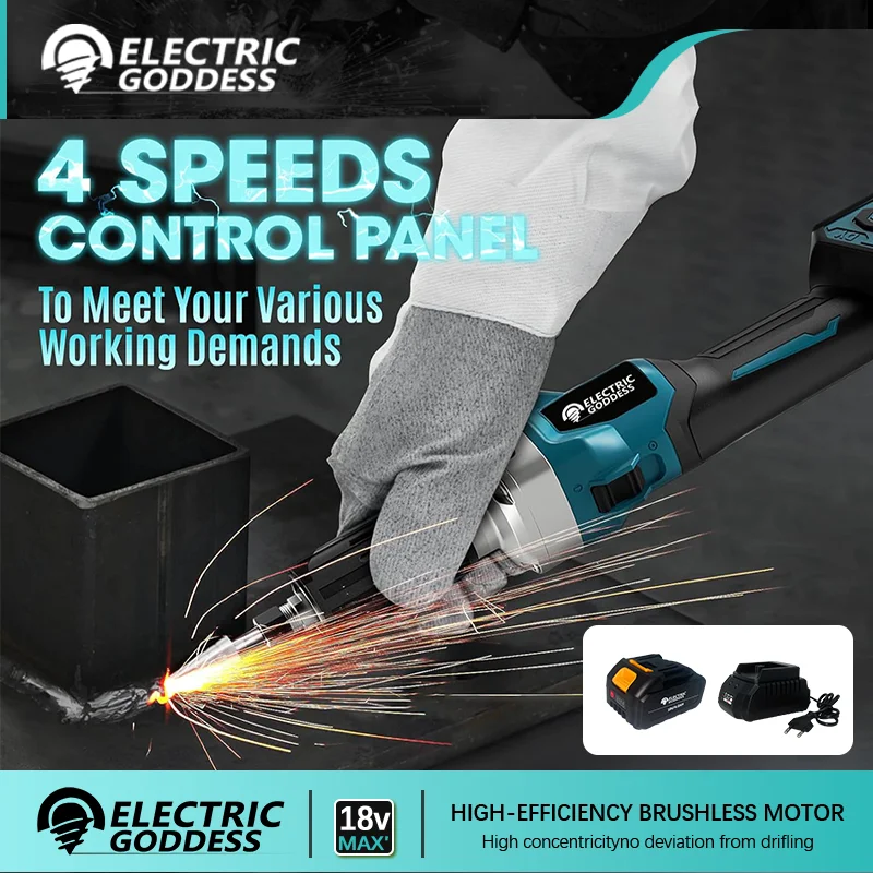 

Electric Goddess 35000RPM Brushless Electric Die Grinder Cordless 4Gears Adjustment Polishing Rotary Tool For Makita 18v Battery