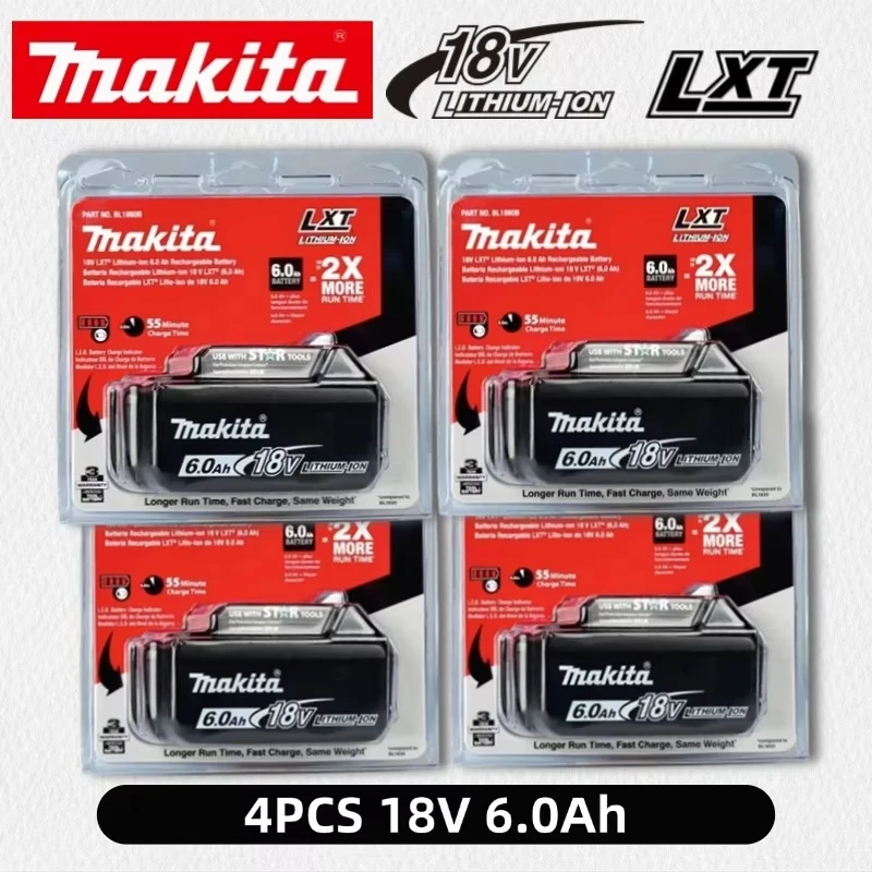 

100% оригинальная аккумуляторная батарея Makita 18 В 6,0 Ач для Makita BL1830 BL1830B BL1840 BL1840B BL1850 BL1850B аккумулятор для электроинструментов
