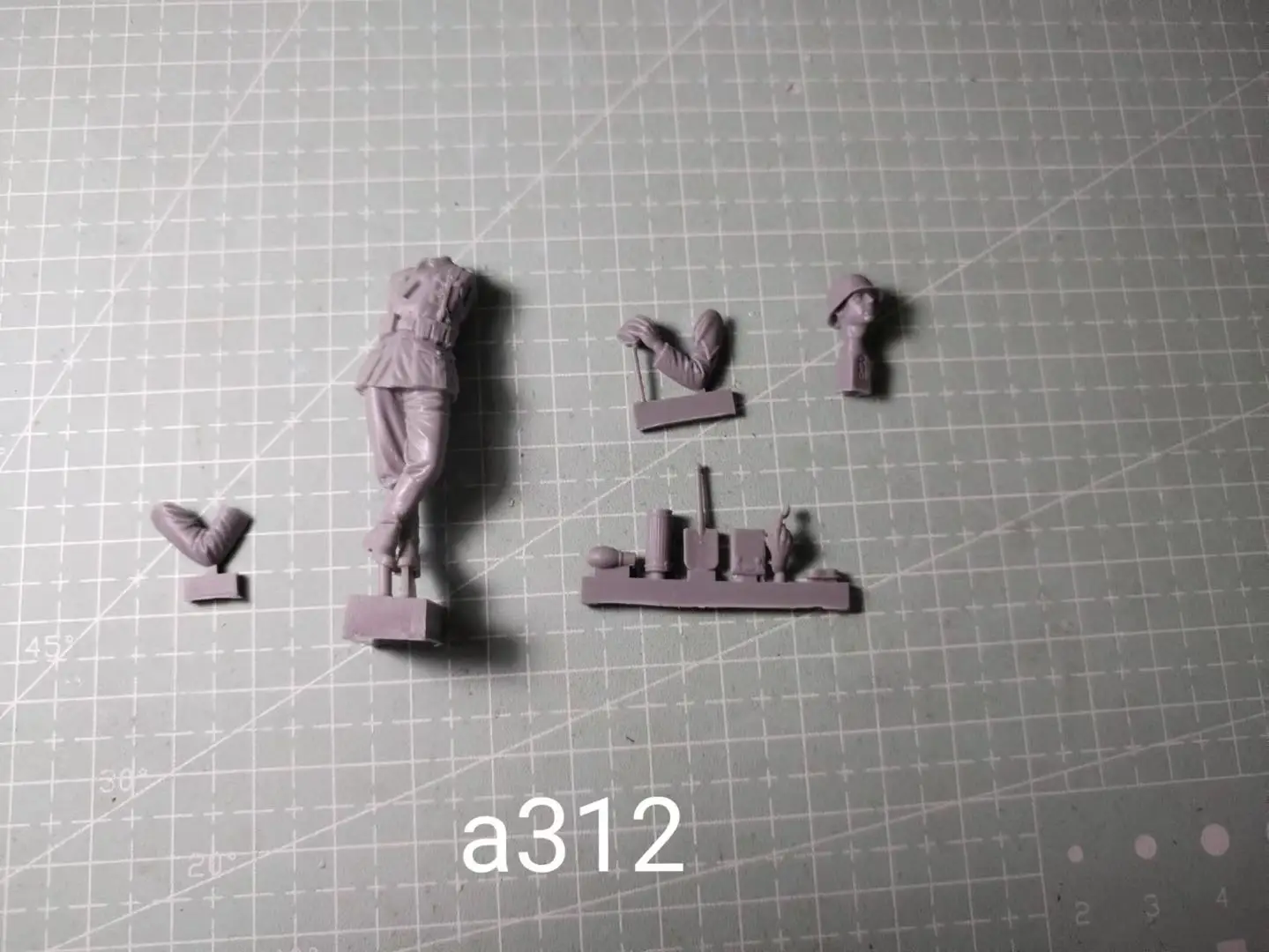 Figurine modèle en résine GK, soldat allemand, kit non assemblé et non peint, 1/35