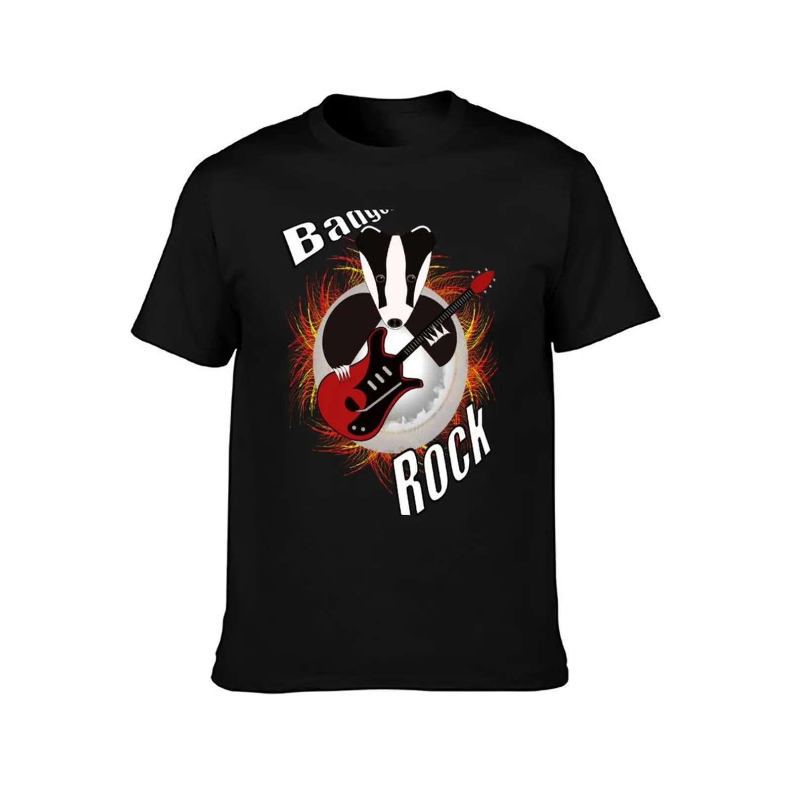 Badgers rock with text T-Shirt Fashion Letter Print T-Shirt
