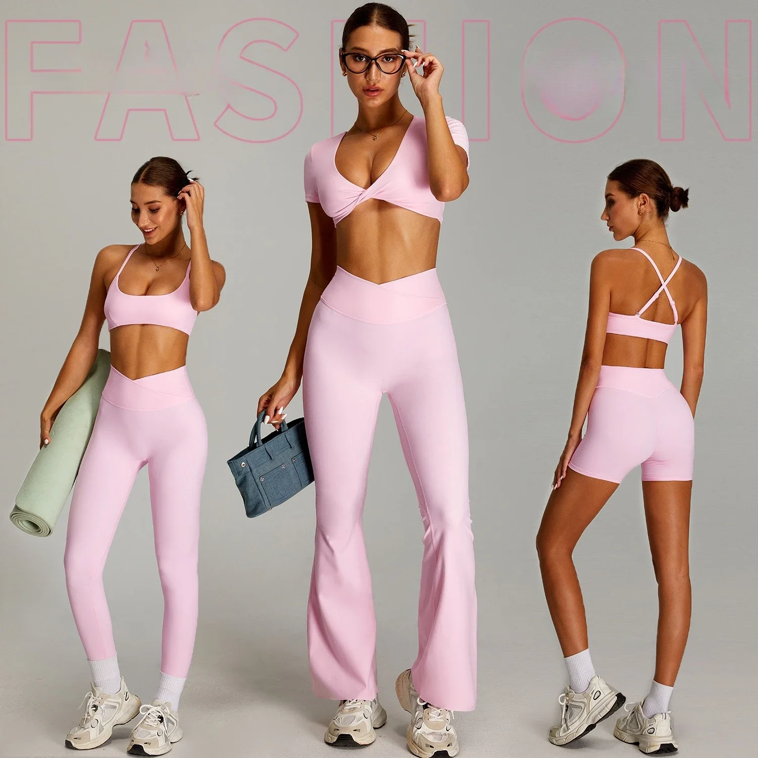 

2025 New Women's High Waist Yoga Set - Seamless & Breathable 2-Piece Workout Outfit for Gym, Pilates & Running (+3 Colors)