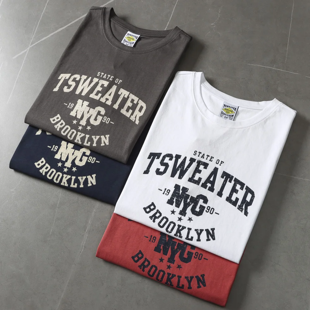 2025 Summer New American Retro Sleeveless O-neck Letter Printed T-shirt Men's Fashion 100% Cotton Basketball Sports Casual Vest
