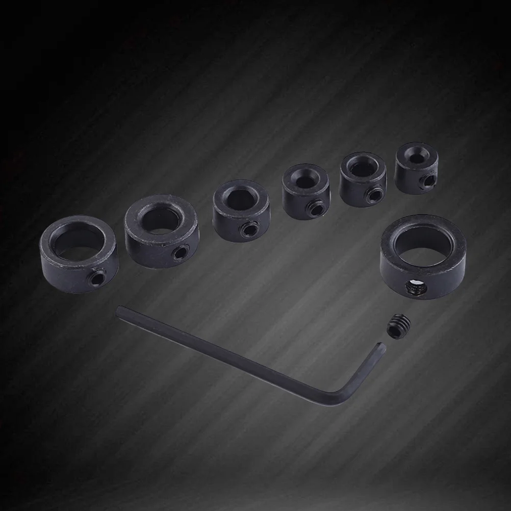 7 قطعة بت وقف الدائري 3-12 مللي متر عمق المحدد للحفر المستقيم في أداة نجارة حلقة Diill لتشكيلة أجزاء 3-12 مللي متر