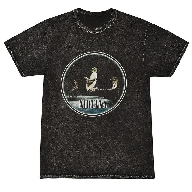 

New NIRVANA Retro Distressed Washed Vintage Shirt 2026 Men's and Women's American Retro Washed High-end Luxury Y2k Top