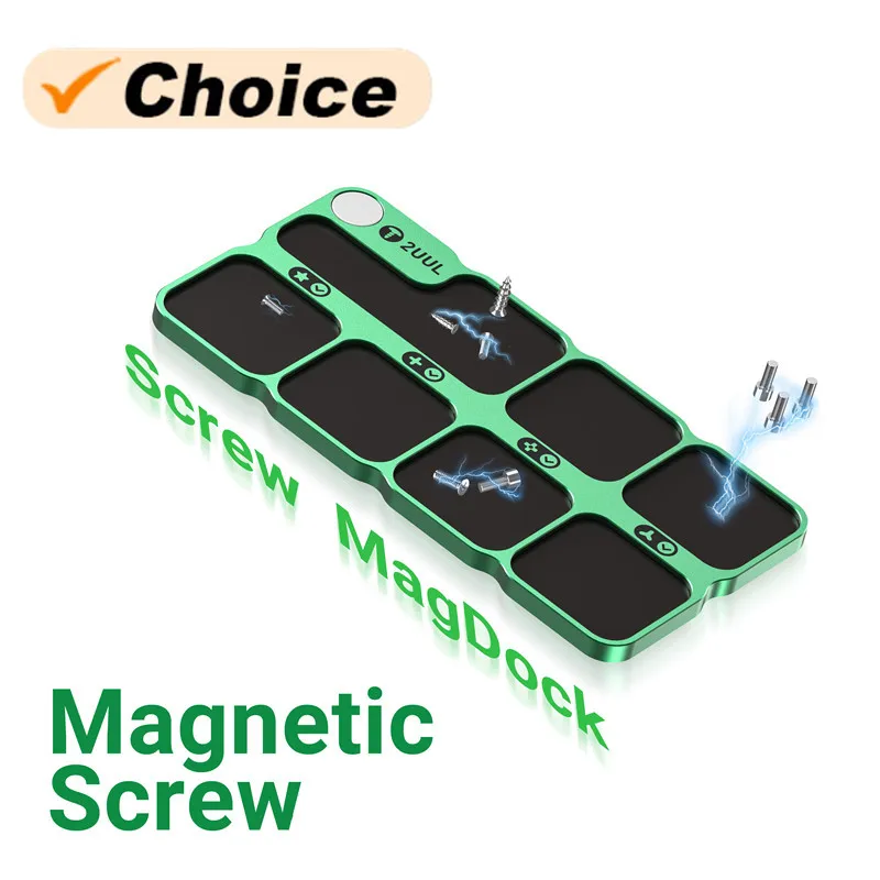 

2UUL ST95 MagDock Magnetic Aluminum Alloy Screws Storage Tray Magnetizing Function For Mobile Phone Repair Storage Tools