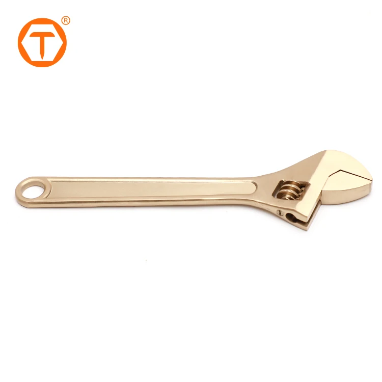 Non Sparking Tools 10 Inch Explosion Proof Adjustable Wrench Aluminium Bronze