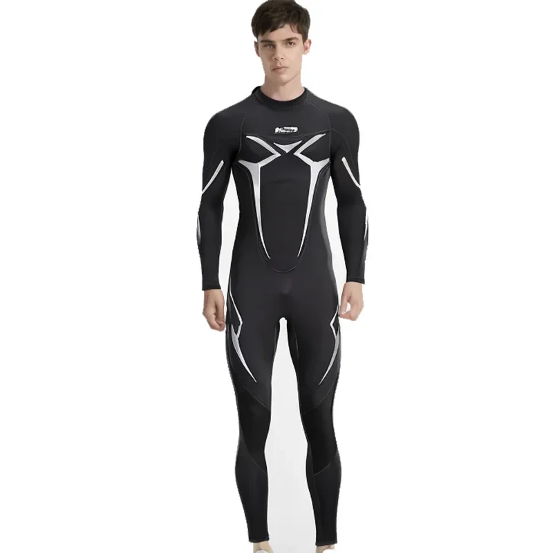 4xl 3xl Mens Diving Suit One-piece 3mm Wetsuit men Jump s  Wet  for Cold Water Swimming  Surfing Winter swimsuit