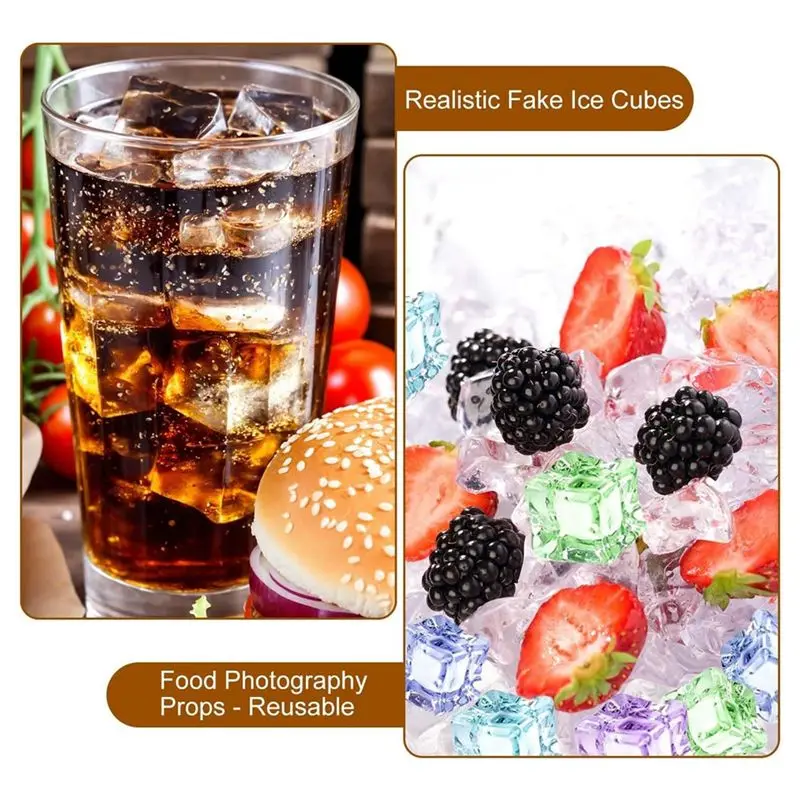 Innovative 81 Pcs Fake Ice, Colorful Acrylic Ice Cube, Reusable Ice-Cubes For Home Decor, Vase Fillers For Centerpieces