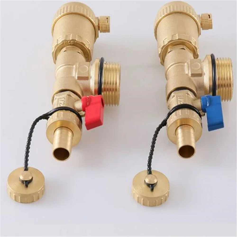 

Автоматический выхлопной ручной сливной клапан с тремя хвостами на конце подогрева пола Геотермальный водоотделитель