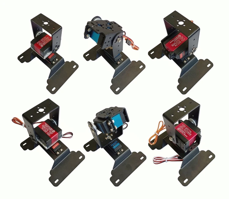 2 dof Roboterarm horizontale und vertikale kardanische Halterung DIY festes Zubehör geeignet für mg996 Lenkgetriebe programmier bares Kit – Detail 8
