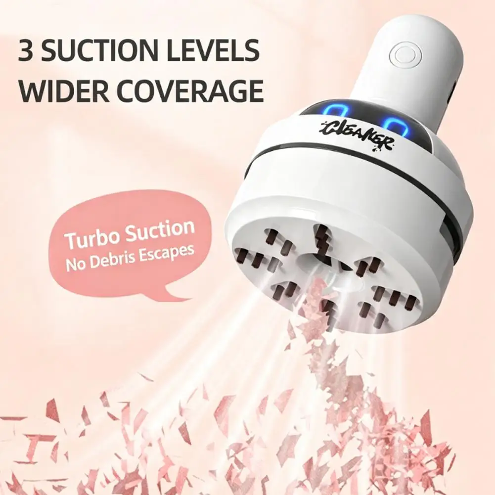 Quiet Desktop Mini Vacuum Cleaner 3 Speed Adjustable Suction Keyboard Cleaner Eraser Dust Sweeper with Microfiltration Filter - view 2