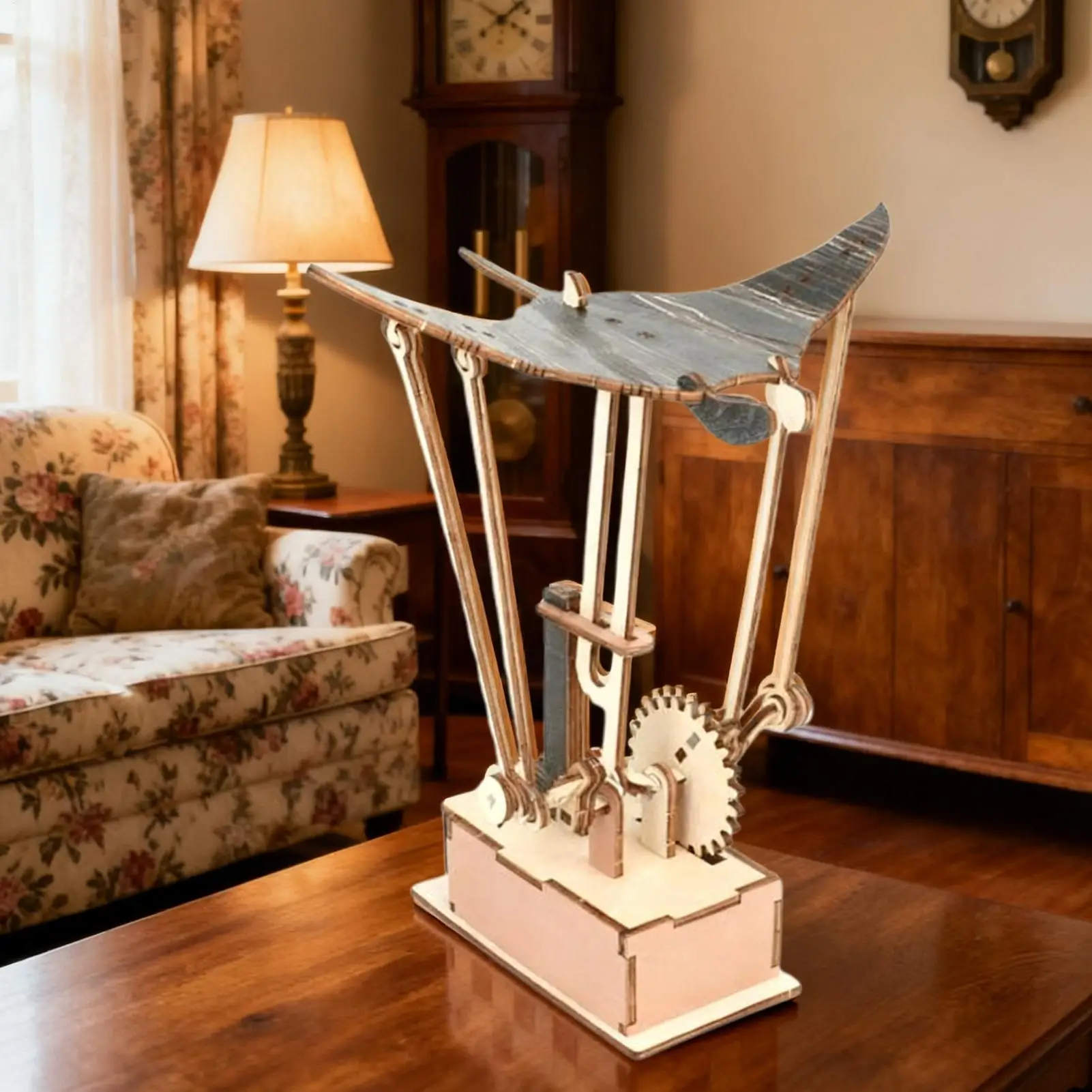Estatuilla de Manta Ray hecha a mano, escultura de Animal realista con movimiento de natación para el hogar, estante, escritorio de oficina, decoración de mesa, regalo