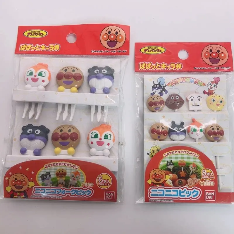 

Japanese Version Anpanman Fruit Picks Bento Picks Cake Decor Toothpicks Fruit Forks