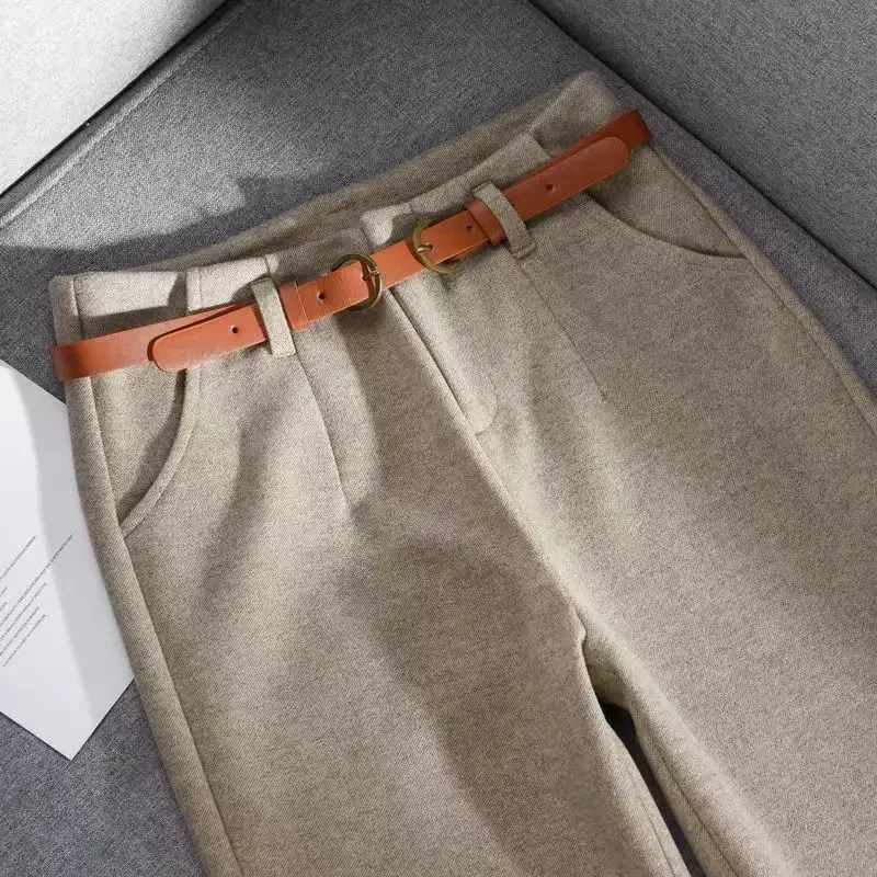 

Spring Winter High Waist Pants Women Korean Style Women Trousers With Belted Slim Harem Pants Female Long Pants Y2k Clothes