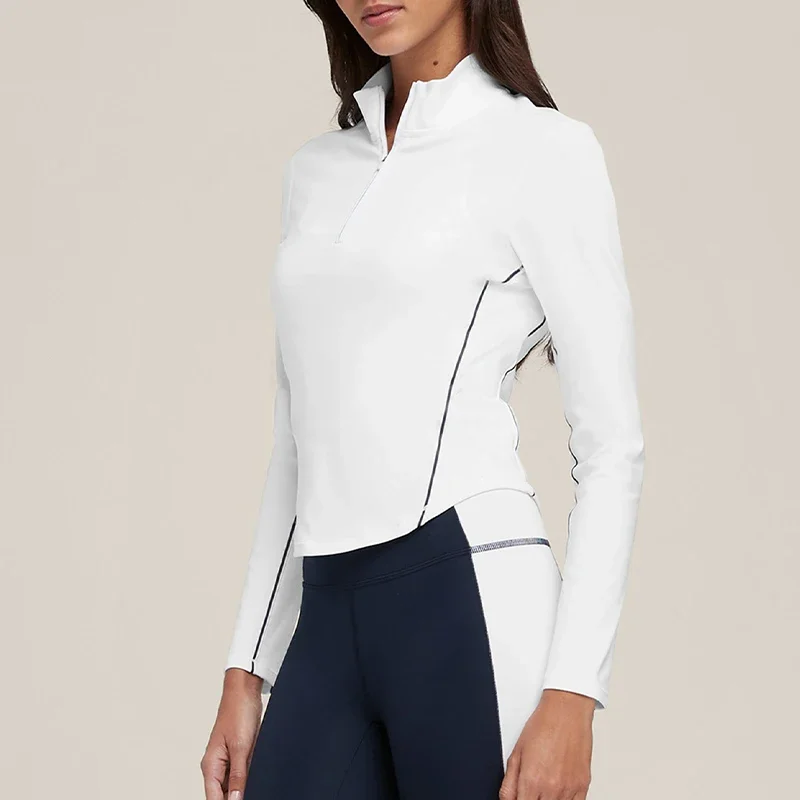 

Women's sports coat Fitness Slim-fit blazer Zipper Long sleeve gym Yoga Running Sweatshirt Training jacket