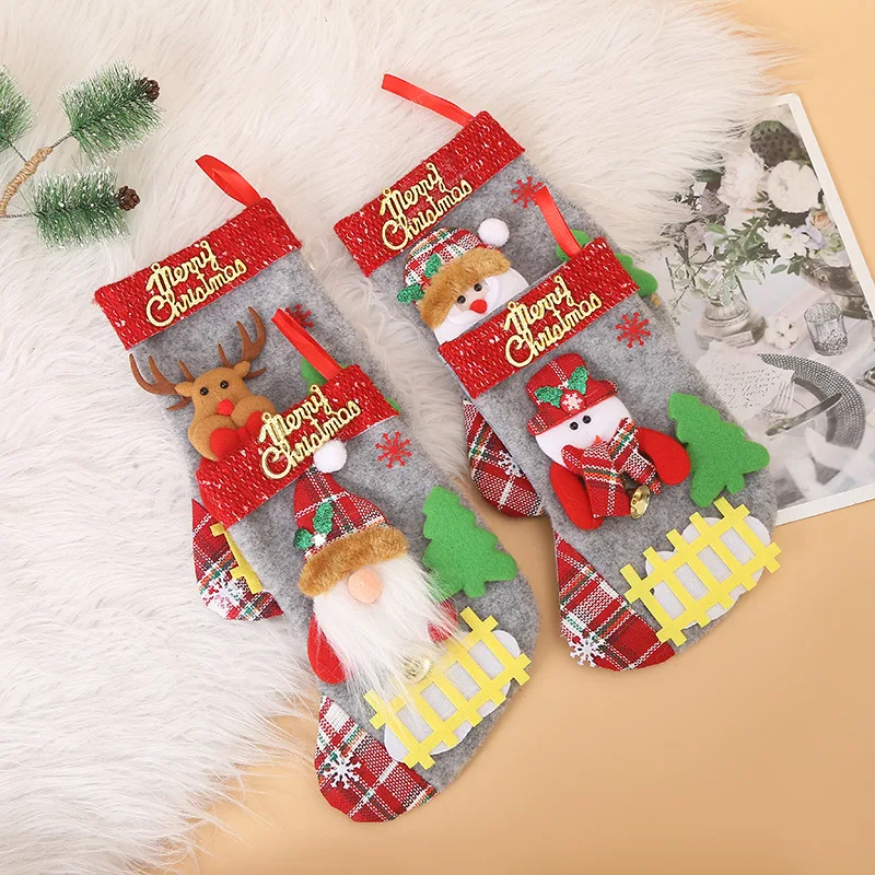 

Christmas supplies Santa Claus socks gift bag window decorations Christmas tree ornaments ornaments