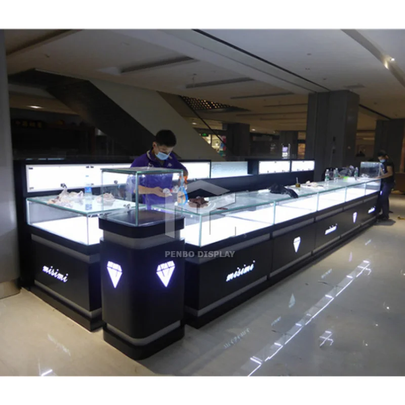 

2025customized. jewellery shop furniture design jewelry shop decoration glass jewellery counter of showcase jew