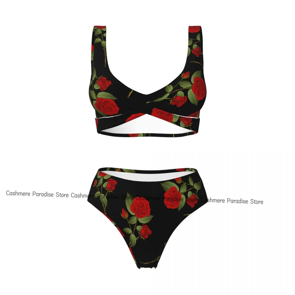 

The Push-Up Bikini Women Sexy Separate Swimsuit Rose Two-piece Beachwear