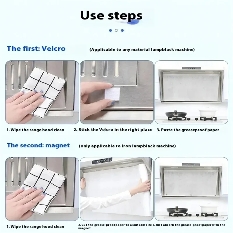 Universal Range Hood Filter Non Woven Oil Absorption Paper Durable Sticker - view 4