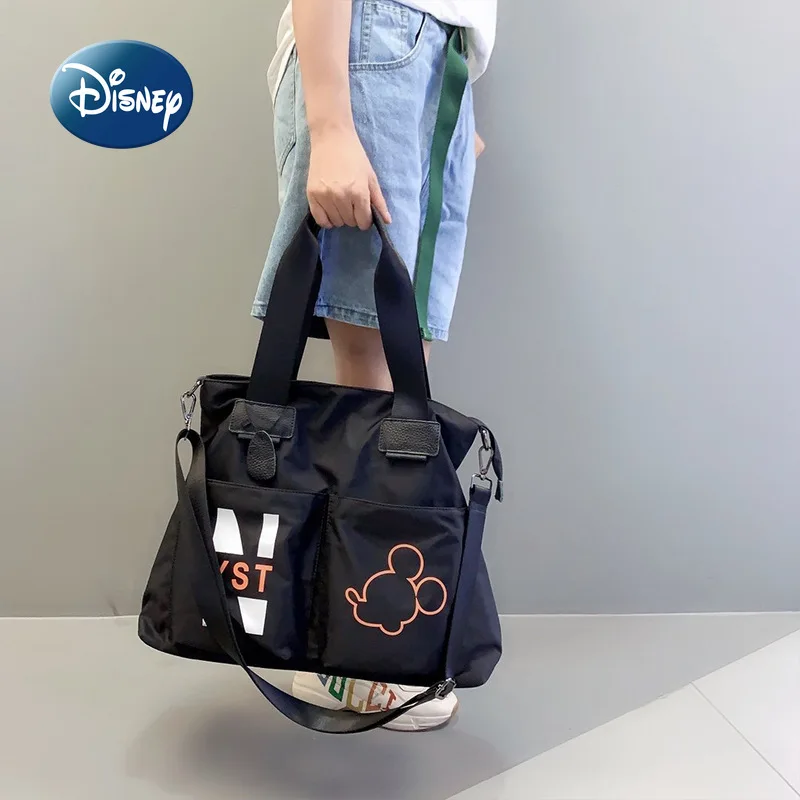 Bolsa de ombro Disney-mickey feminina, bolsa de desenhos animados de grande capacidade, bolsa de viagem multifuncional de alta qualidade, nova moda