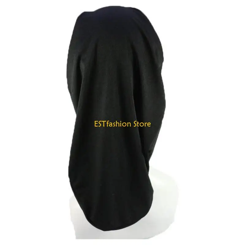Y5GC Long Tail Men's Hair Caps Soft and Absorbent Polyester Headwrap Turban Hat Tube Socks for Swimming Fitness Hair Drying