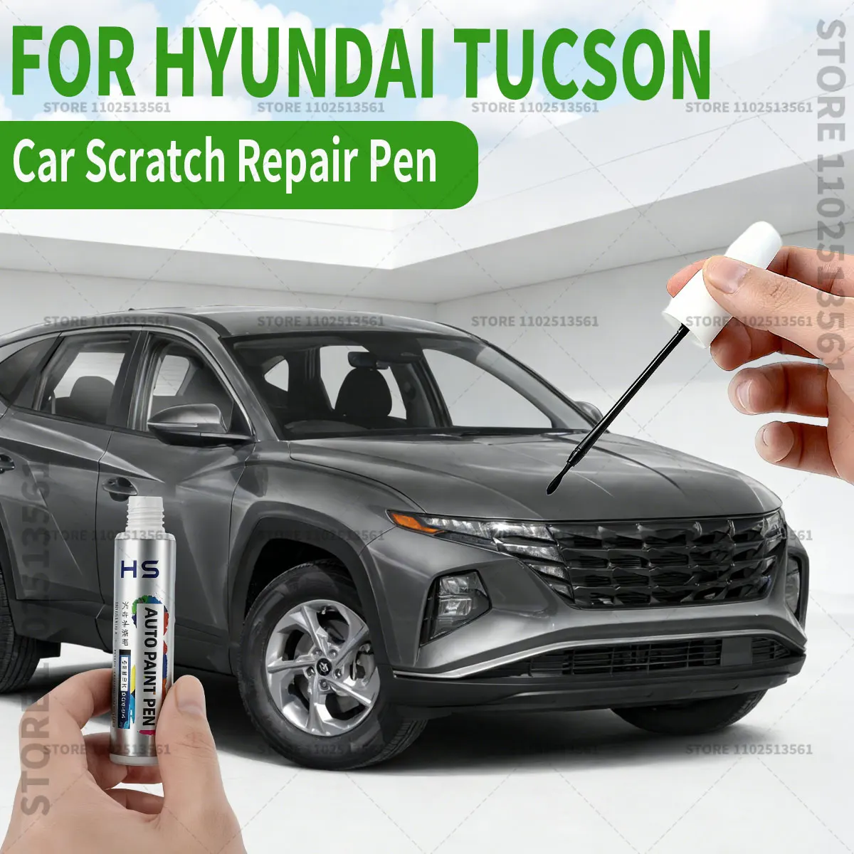 

Ручка-корректор для ремонта автомобильной краски, аксессуары для устранения царапин, белый PGU, белый NA3, синий, серебристый, красный BX, Y2E для Hyundai Tucson 2004-2025