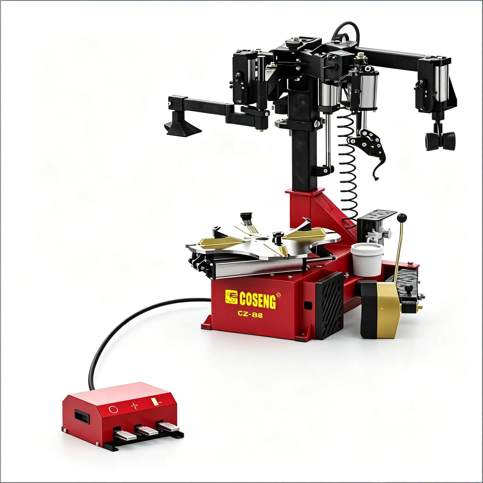 COSENG CZ-288 220V On-Board Mobile Tire Service Unit Automatic Wheel Balancer Tyre Changer Machine For Car Repair Shop