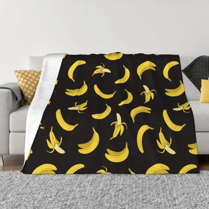 Banana Blankets Fleece Print Multi-function Lightweight Throw Blanket for Bedding Travel Plush Thin Quilt