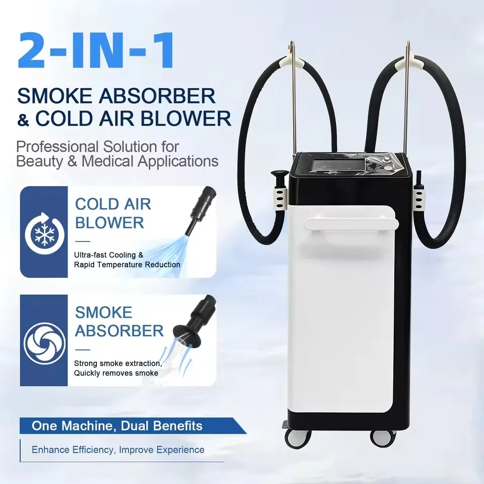 -30 Degree Zimmer Cooling Machine Cold Skin Cooling Skin Air Cooling Machine Pain Relief Skin Cooler with Smoke Evacuator