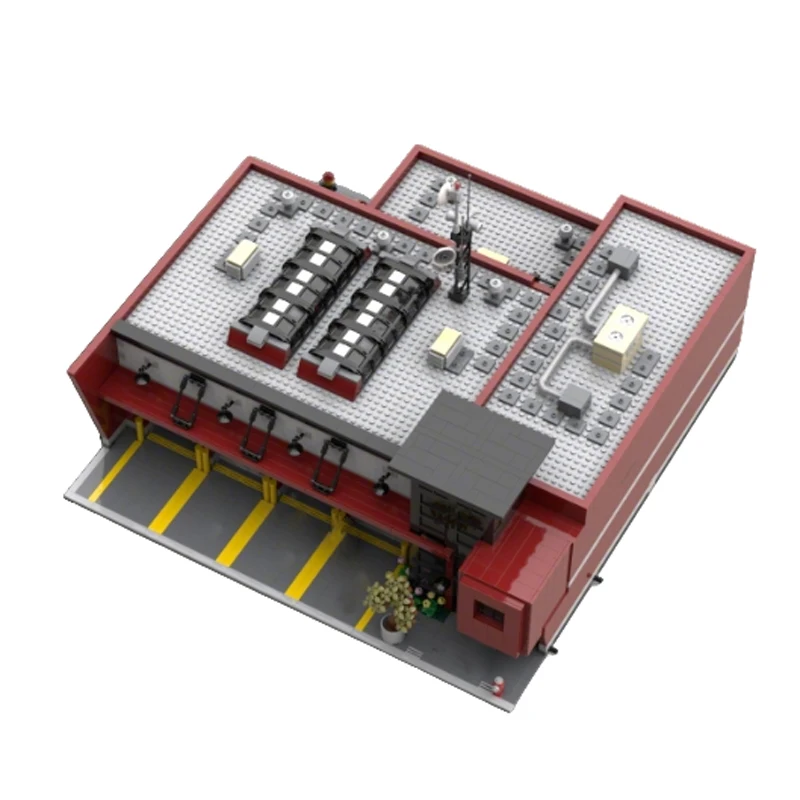 5176 PCS 맞춤형 소방서 MOC 맞춤형 모듈식 빌딩 블록 어린이 창의 디자인 모델 디자인 DIY 소년 조립 장난감 선물