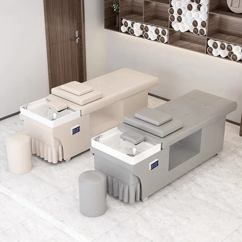 

Massage Luxury Shampoo Bed Water Supply Modern Nourishing Shampoo Bed Steamer Thaise Salon Barberia Commercial Furniture