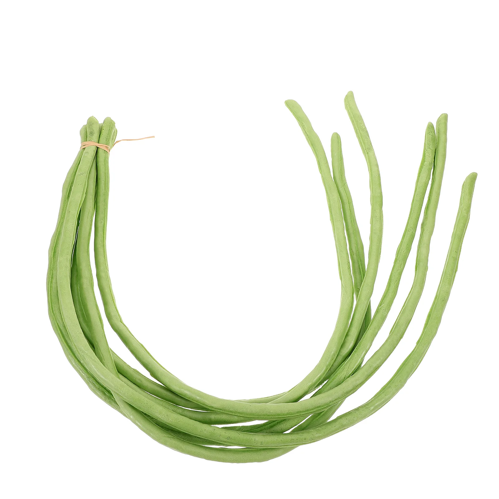 

6Pcs Artificial Green Long Beans Lifelike Fake Vegetable Display Props for Shop Home Market Photography Decoration
