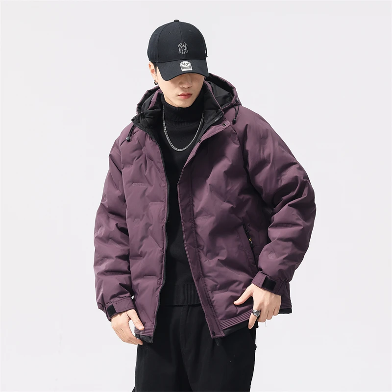 

Зимняя повседневная высококачественная мужская куртка на хлопковой подкладке, зимнее морозостойкое теплое пальто с капюшоном, модная куртка на хлопковой подкладке