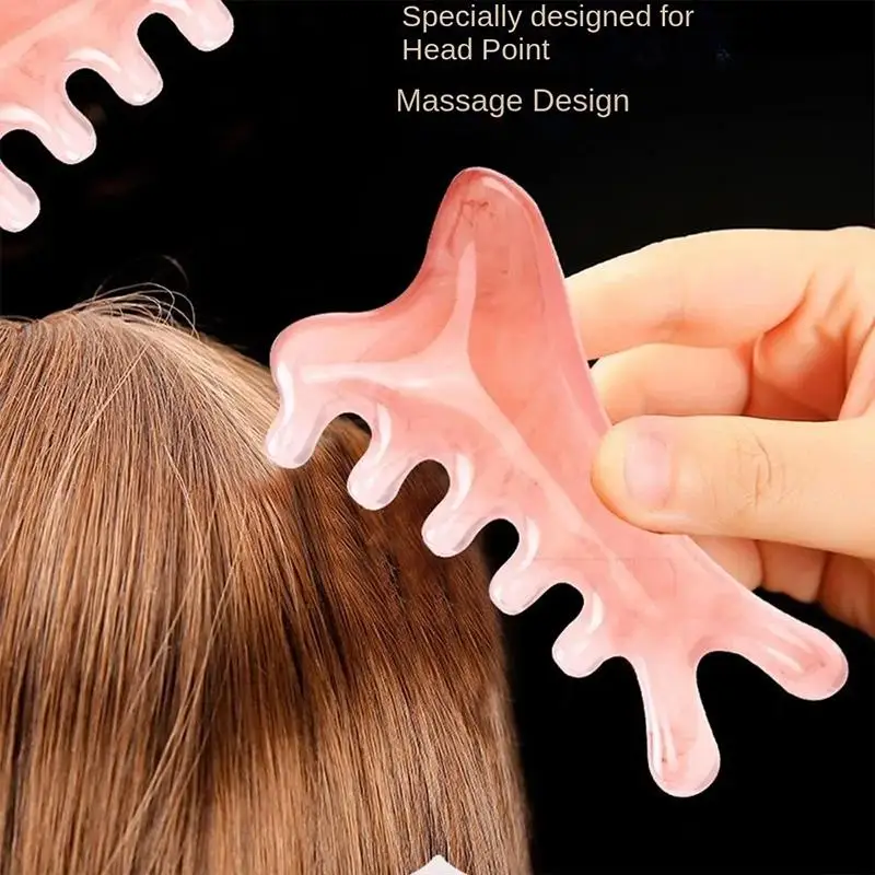 Feinzahn-Kratzkamm für Meridianmassage, Kleiner Delfin Gua Sha Massagekamm, Entspannender Harz-Körpermassagekamm, Kopfmassage-Werkzeug – Detail 11