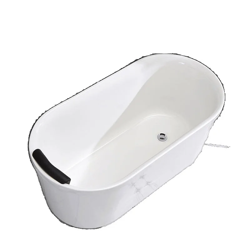 

Household, acrylic, small apartment, installation-free, color double insulation, freestanding, spa Internet celebrity bathtub