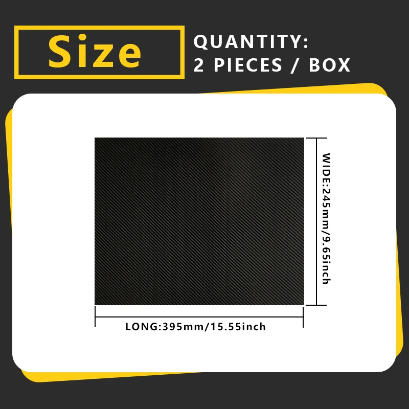 2pcs 245x395mm3K carbon fiber plate high strength carbon plate can be customized processing according to the drawing