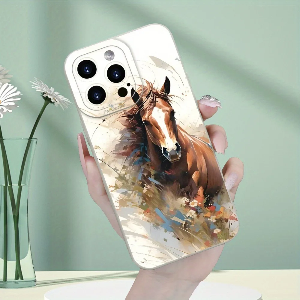 Funda de teléfono creativa Simple y hermosa caballo para Xiaomi Poco F7 fundas Poco F6 X6 M6 X5 X7 Pro Mi 11 Lite 14 15T 14T 13T 12T