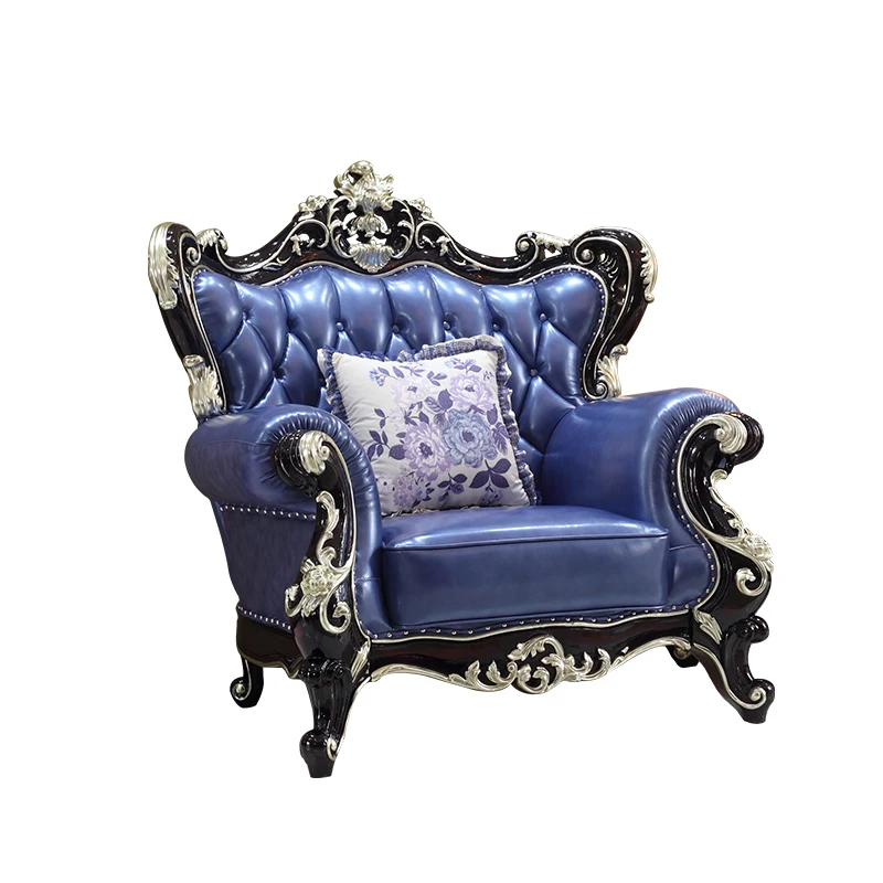 

leather sofa full solid wood carving flower large apartment living room luxury ebony 1 + 2 + 4 combination 2019 new