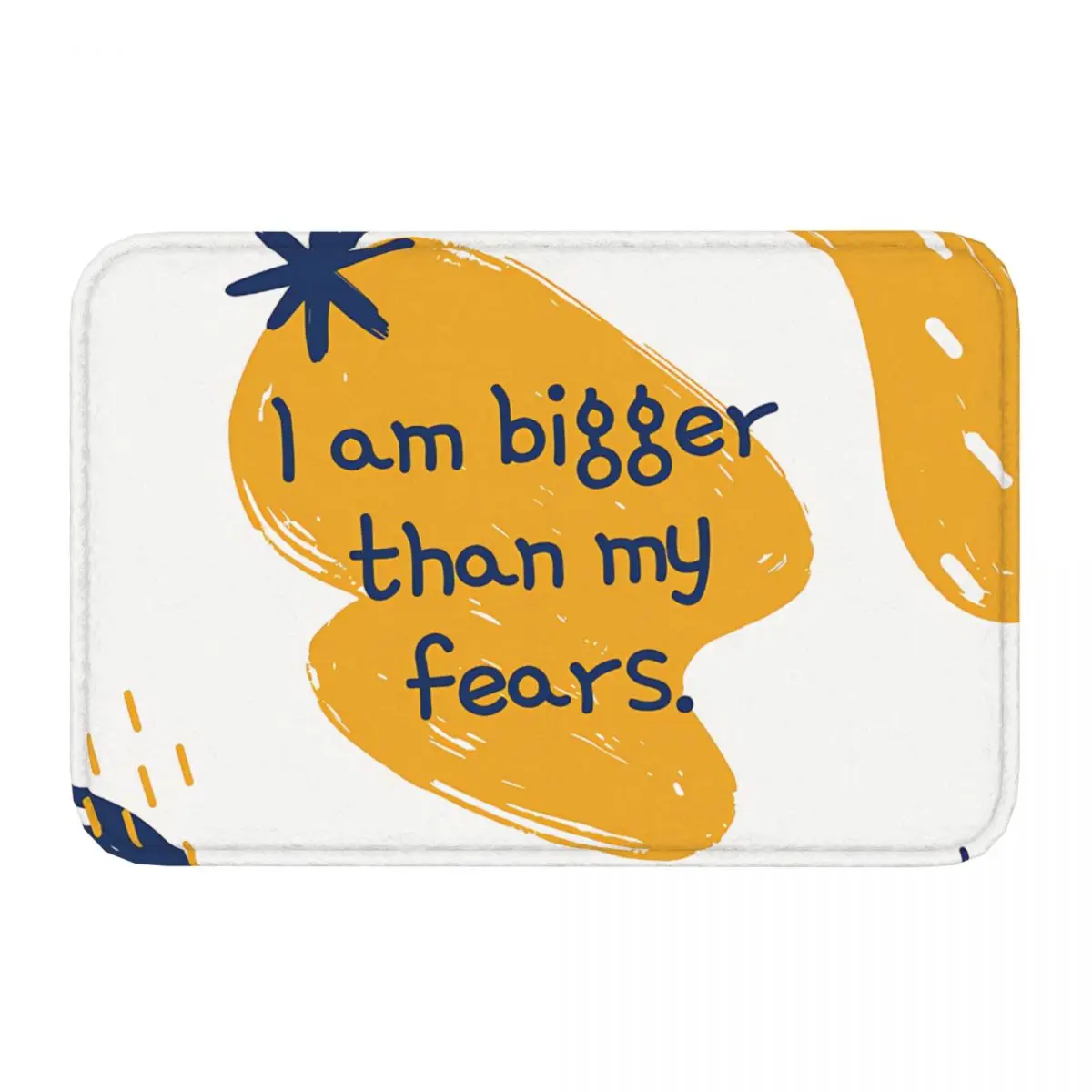 I'm Bigger Than My Fear Atychiphobia Non-slip Doormat Carpet Bath Bedroom Mat Outdoor Home Modern